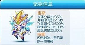 天天酷跑神宠宙斯修改后属性技能详解攻略
