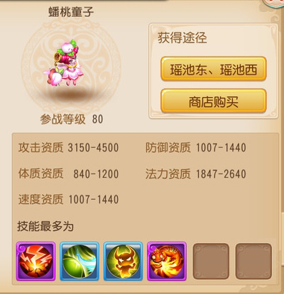 梦幻西游手游蟠桃童子