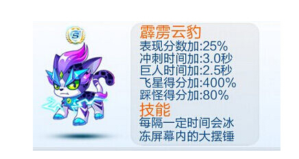 天天酷跑霹雳云豹人物坐骑搭配技巧攻略