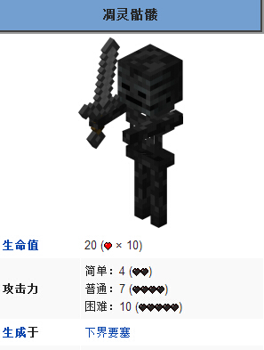 我的世界手机版凋灵骷髅